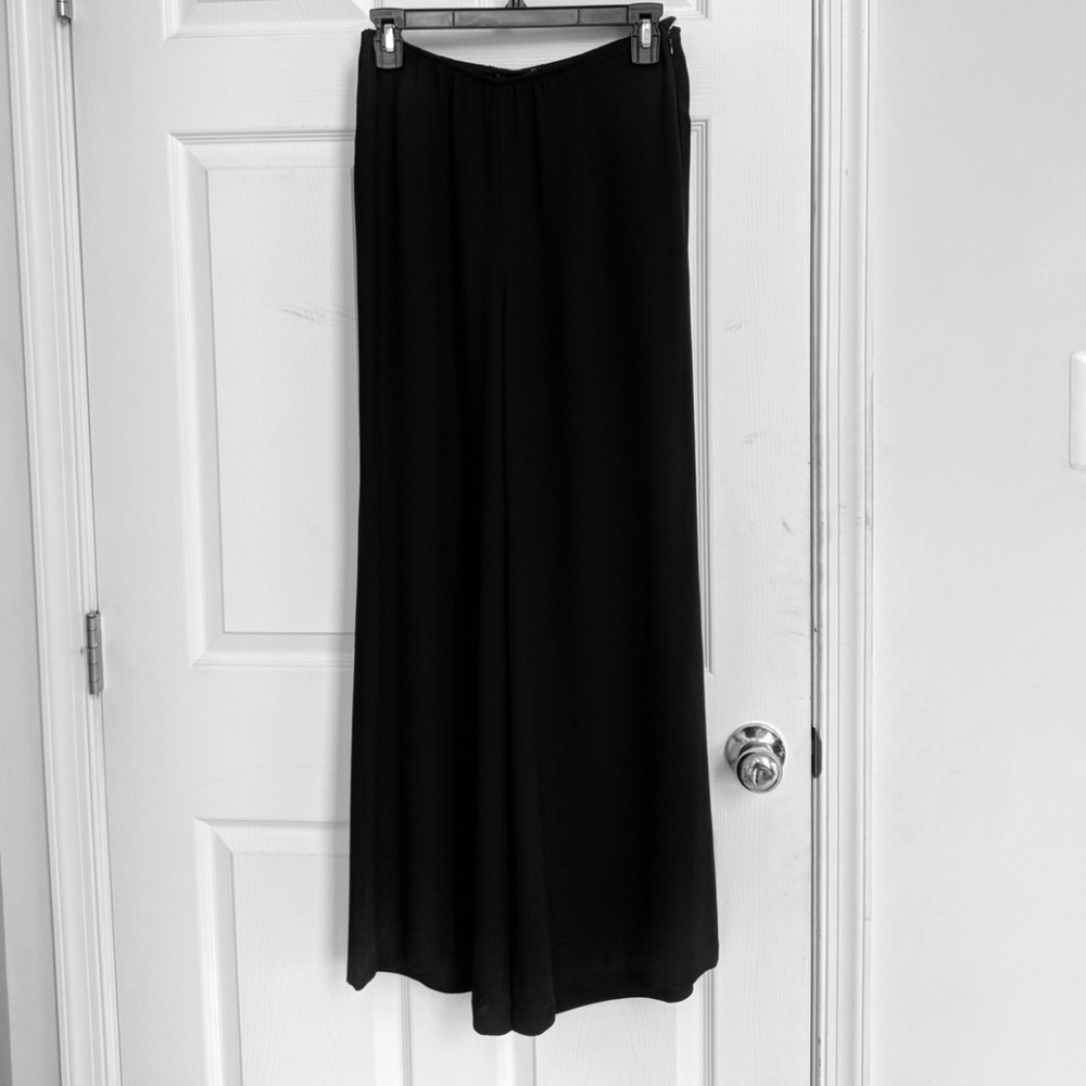Eileen Fisher High-Waisted Silk Black Pants